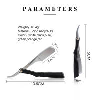 Afeitadora Manual Con Mango De Madera Para Hombres Cuchillo De Afeitar Profesional Herramientas De Corte De Peluquero Hoja Recta Plegable Para Rostro - details 5