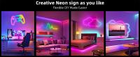Fresnel LED Neón RGBIC Tira Con Control Remoto Y USB Para Decoración De Dormitorio Y Habitación De Juegos Flexibilidad Inteligente - details 2