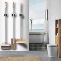 Soporte De Mopa Y Escoba De Pared Para Cocina Y Baño Organizador Ecológico De Acero Inoxidable Resistente Al Agua Con Clip De Almacenamiento - details 5