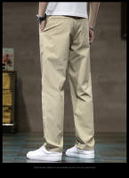 Pantalones Casuales Para Hombre Verano Seda Helada Delgados De Color Sólido Rectos Sueltos Moda Ligeros Negocios Pantalones Largos - details 17