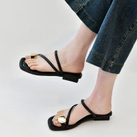 Sandalias De Lujo Para Mujer Zapatos De Verano Mules De Cuña Plataforma Retro Con Decoración Metálica Cierre Pull on Talla True - details 17