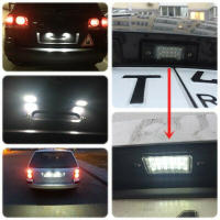 2pcs Luz De Placa De Matrícula Blanca 6500K Super Brillante Sin Errores LED Para Skoda Fabia MK16Y094302 Lámpara De Señal De Señal - details 2