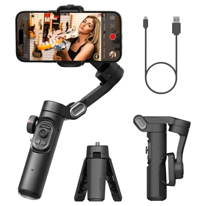 AOCHUAN 3-Axis Handheld Gimbal Stabilizador SmartXE Para Smartphone Compatible Con iPhone Android Con Rastreo De Rostro AI Vlog TikTok - 1
