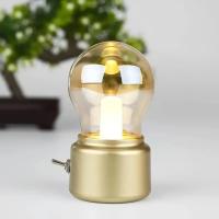 Lámpara De Mesa Recargable Retro Estilo Nocturno Luz Ambiental Decorativa Bombilla De Luz Cálida Para Barra Material De Vidrio - details 6