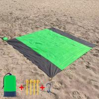 Outdoor Waterproof Picnic Blanket - Foldable Camping & Beach Mat with Storage Pocket, Polyester Plaid Ground Cover - details 8