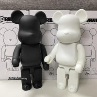 Figura De Acción 28cm Galaxia Pintura Oso Negro Blanco Bearbrick DIY Modelo 3D Mini Bricks Juguete Para Adolescentes Y Adultos - details 1