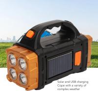 Luz solar de emergencia, luz LED multifunción para acampar, linterna portátil para exteriores con carga USB, luz roja, señal SOS, batería de níquel incluida, para acampar, hacer senderismo y pescar - details 3