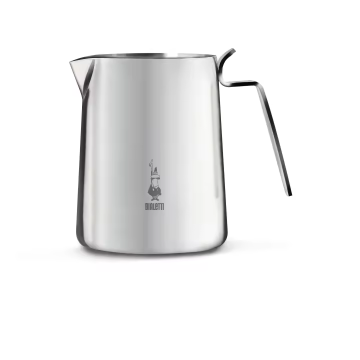 Bialetti Jarra de Leche 500 ml / 750 ml + REGALO (café molido 100gr) - Acero Inoxidable de alta calidad - 1