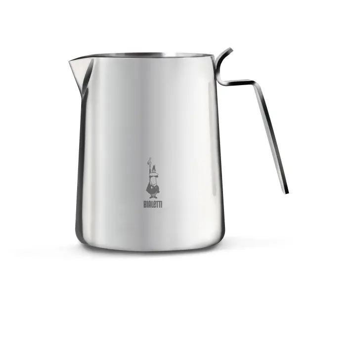 Bialetti Jarra de Leche 500 ml / 750 ml + REGALO (café molido 100gr) - Acero Inoxidable de alta calidad - 1
