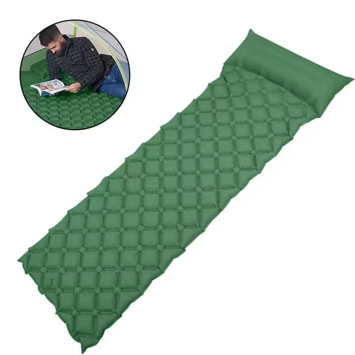 Colchoneta para dormir Colchoneta para acampar Ultraligera Tamaño de Paquete Pequeño. Colchón de Aire inflable para acampar al Aire Libre, viajar, hacer trekking y hacer mochileros - 1