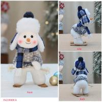 Muñeco De Nieve De Navidad Azul Encantador Muñeco De Nieve De Navidad Figura De Muñeco De Nieve Esquiando Colgante Para Árbol De Navidad Regalo De Año Nuevo - details 8