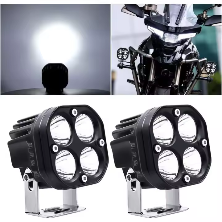 Luz de trabajo LED 12 V, 40 W, luces LED adicionales para motocicletas, luces antiniebla de inundación puntuales 24 V, 12 000 lm, luces delanteras LED todoterreno, luces adicionales para automóviles, camiones, tractores, SUV, barcos, 2 piezas - 1
