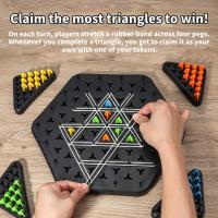 Juego De Mesa Interactivo De Triángulos Y Cadenas Juguete De Puzzle Logístico Con Banda De Goma Para Fiestas Y Regalos Para Familia Juguetes Educativos Para Niños Mayores De 7 Años - details 8