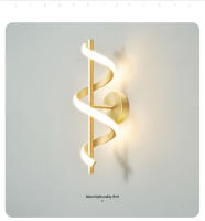 Lámpara De Pared LED Minimalista Nórdica Para Dormitorio Y Sala De Estar En Blanco Negro Y Oro Iluminación Decorativa Para Pasillo Y Corredor - details 8
