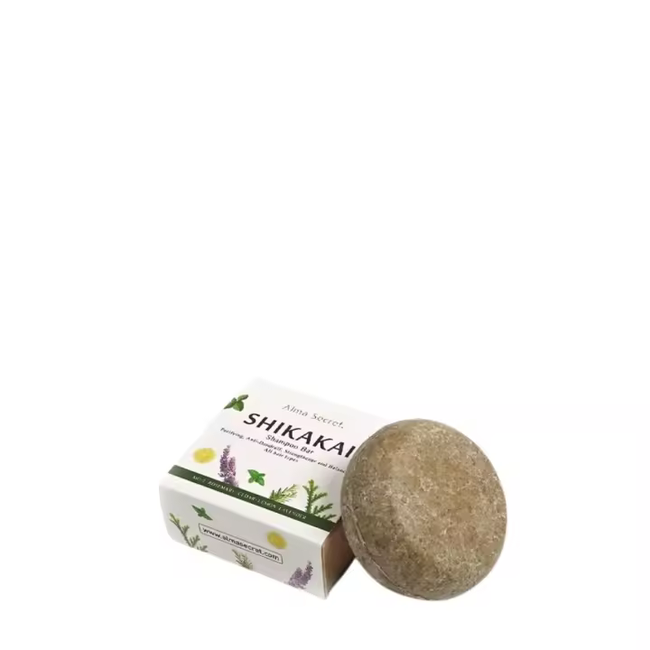 Alma Secret Champú Sólido Shikakai con Ortiga, Espirulina, Menta, Romero, Cedro, Limón & Lavanda 85g - 1
