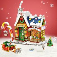 Set De Bloques De Construcción De Casa En La Calle De Navidad Para Niños Juguete Educativo DIY De Partículas Pequeñas Decoración Del Hogar Regalo Para Adolescentes Y Adultos - details 7