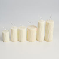 Molde De Vela Cilíndrica Para DIY Con Rayas Plástico Duradero Y Fácil De Librar Para La Fabricación De Velas De Forma Cilíndrica Y Topo Plano - details 9