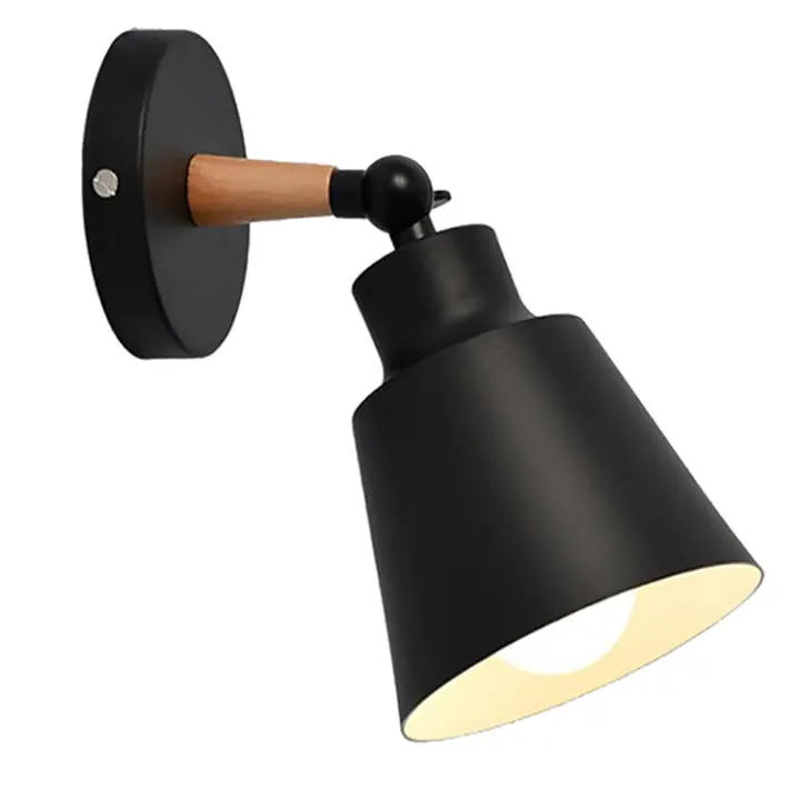 Iluminación moderna E27 Edison Lámpara de pared industrial Luz de loft de metal para cafetería Bar Pasillo Comedor Sala de estar Dormitorio (Negro) Jaula retro Lámpara de pared creativa 1 pieza - 1