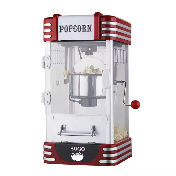 Máquina Palomitera Clásica Profesional Sogo - Con Aceite - 8 Tazas- 310W - 1