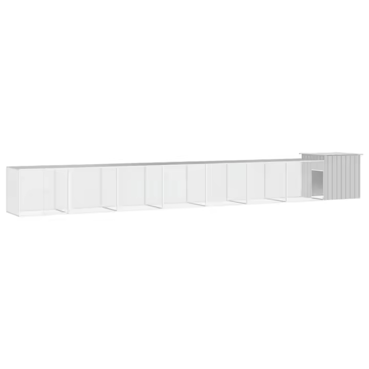 vidaXL Gallinero de acero galvanizado 700x91x100 cm jaula gallinero Color Gris,  Antracita, y mas - 1