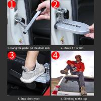 CAER Plegable Pedal De Puerta De Coche Latch Universal Punta De Seguridad Herramienta De Aluminio Pedal Auxiliar De Caminar - details 14