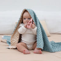 Manta Bebé De Fleece Cálida Y Suave Para Recién Nacidos Funda De Sillín Para Coche Edredón De Cuna Abrazo Suave Lavable Para Todas Las Estaciones - details 1