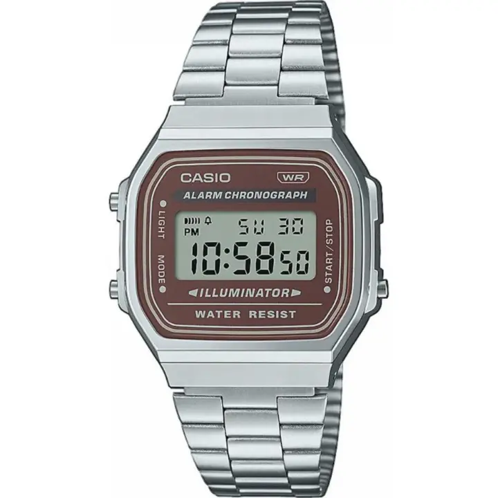 Reloj Casio Vintage A168WA-5AYES de Acero Inoxidable Resistente Al Agua - 1
