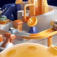 Juguete Educativo De Carreras Para Niños Coche De Rail Modelo Juego De Aventura Interactivo Mecánico De Train Cars Sin Batería - details 16