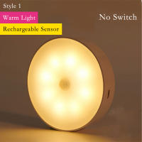Lámpara De Pared LED Con Sensor De Movimiento Y Recarga 360° Rotación Para Armario Iluminación De Cama Protección Ocular Luz Nocturna Redonda - details 6