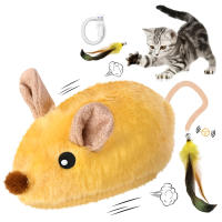 Juguetes interactivos para gatos, cola de pluma con Beel, juguete realista para todas las razas, ejercicio de aburrimiento - details 7
