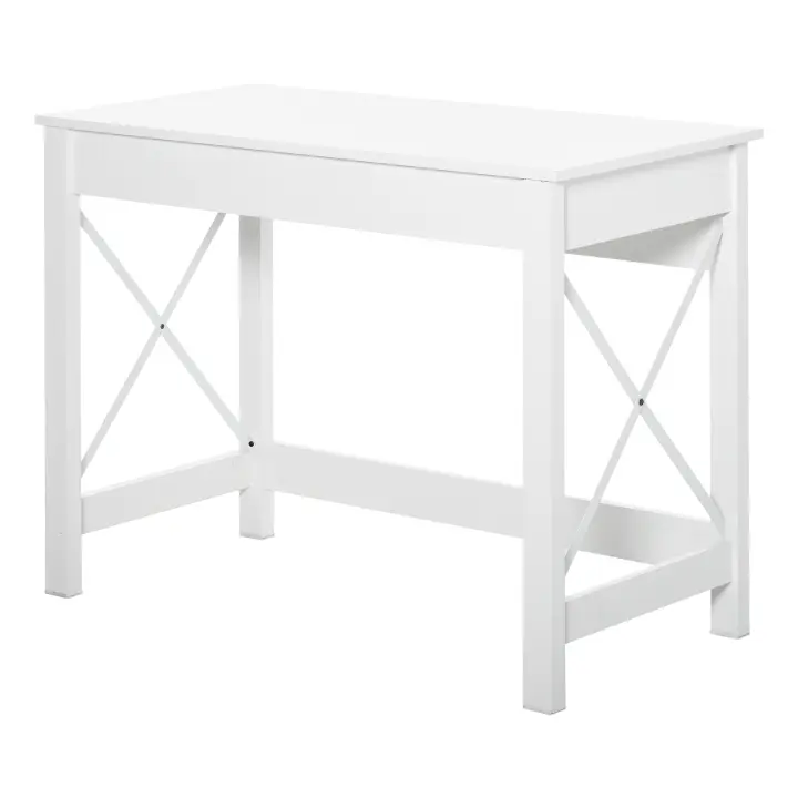 HOMCOM Mesa Escritorio Mesa de Ordenador Multifuncional Moderno y Minimalista para Oficina Estudio 105x50x76 cm Blanco - 1