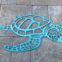 Ornamento De Tortuga Marina De Metal Tamaño Grande Para Decoración De Pared Tema Playa Interior Sala De Estar 15.74 Pulgadas - details 5