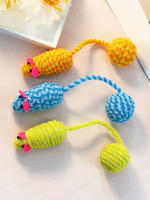 Juguete Para Gatos Tejido Ratón Con Cola Y Bola De Pelota Juguetes Ruidosos Para Divertir a Tus Mascotas Material De Nylon - details 2