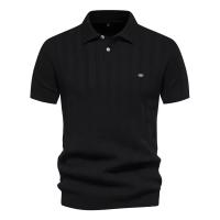 MOV-2024 Primavera y novedad de verano, suéter Polo de lana de talla europea para hombres, camiseta informal con solapa de manga corta para hombres, top - details 3