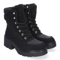 PuntoSalao Botines tacón bajo estilo leñador con borreguillo para mujer color negro 2421 -  Unos Botines de Tacón para Mujer Comodos y Elegantes Forrados de Borreguillo Adornos Metálicos Puntera Redonda y Cierre de Cordones para un ajuste cómodo y seguro - details 0