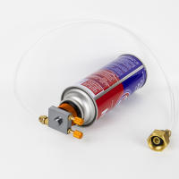 Adaptador De Recarga De Estufa De Gas Para Camping Al Aire Libre Adaptador De Botella De Propano LPG a Burner Plano Metal Manual Para 3-5 Usuarias - details 2