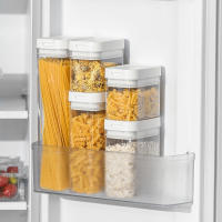 Caja De Almacenamiento De Alimentos Plástica Sellada Para Cereales Dulces Y Frutas Con Tapa Organizador De Cocina Para Refrigérateo - details 7