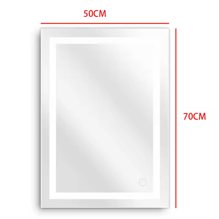 Espejo de baño LED Espejo de baño Espejo de pared 50x70/60*80cm Blanco frío Iluminado - 1
