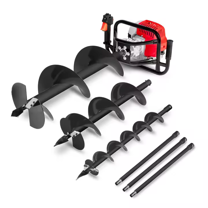 GREENCUT GD750X - Ahoyador Gasolina 75cc 5,2cv, Motor 2T, 3 Brocas, 3 Extensiones, Arranque Easy-Start - 1