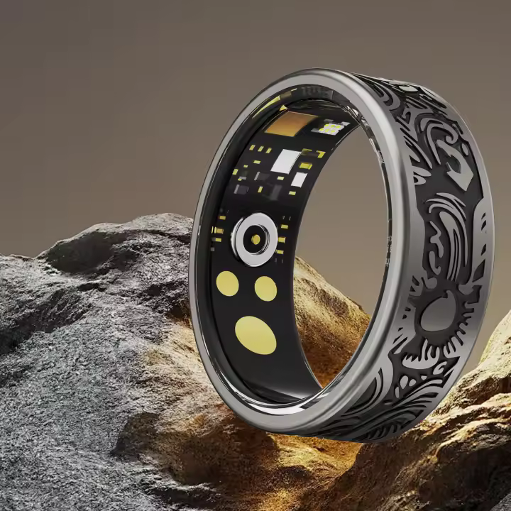 Anillo Inteligente De Salud Vintage Para Hombres Y Mujeres Anillo De Dormir Con Batería Duradera Tracker De Actividad Rastreador De Pasos Rastreador De Distancia Rastreador De Calorías Tamaños S M L Colores Oro Plata Negro - 1