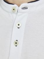 Jack & Jones Jjepaulos Mao Polo Ss Noos 12199711 White Hombre - details 2