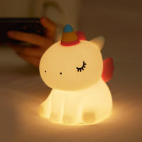 Lámpara Nocturna De Silicona Unicornio Para Niños Luz LED Recargable Por USB Decoración De Habitación Animales De Peluche Regalo Para Niños - details 16