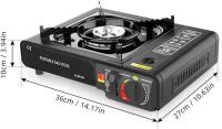 Mov Horno portátil para exteriores, estufa de gas ajustable de 2900 W, estufa liviana, equipo de cocina para acampar, equipo de emergencia, perfecto para cocinar en campamentos, compatible con carrito o cilindro de gas.CE - details 7