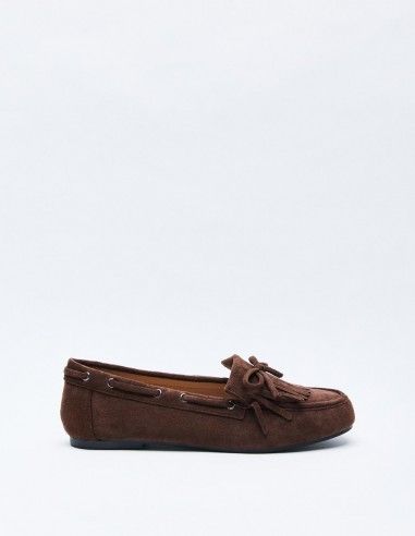 MOCASÍN EFECTO SERRAJE  FLECOS