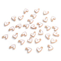 iYOE 30pcs Charms De Corazón Enamel Colorido 8.5x9mm Pendantes Para Joyería DIY Hebillas Pulseras Collares Manualidades - details 9