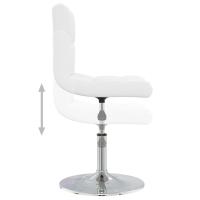 vidaXL Sillas de comedor 2 unidades cuero sintético blanco - details 5