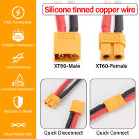 Cable De Conversión XT60 Macho-Hembra 12AWG Con Extensión De Silicona Para Baterías Para Coches RV Conector De Cable De 40CM - details 8