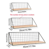 Estantes Creativos De Pared Colgantes Para Dormitorio Cestas De Almacenamiento De Hierro Organizador Para Artículos Domésticos - details 1