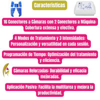 MISTIK  Máquina de Presoterapia Profesional Botas de Masaje Linfático Piernas Abdomen y Brazos Tratamiento de Celulitis Circulación Desintoxicación en Estética y Belleza Equipo Anticelulitico Complemento Cavitacion Radiofrecuencia Mistik Beauty Madrid - details 5
