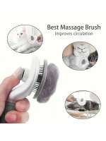 Cepillo Para Mascotas Automático De Peluca Para Perros Y Gatos Limpiador Self-Cleaning Herramienta De Aseo Para Animales De Compañía - details 1